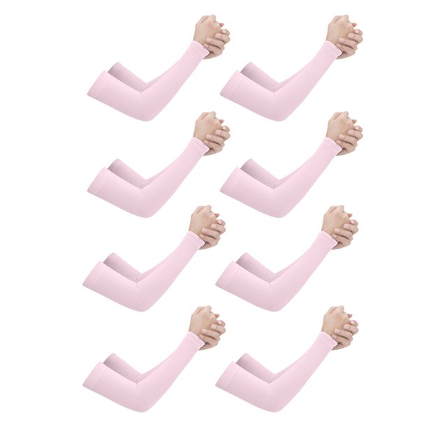 8 pares de mangas de brazo de enfriamiento de protección unisex, cubierta de brazo de bloqueador solar al aire libre de verano para mujeres y hombres