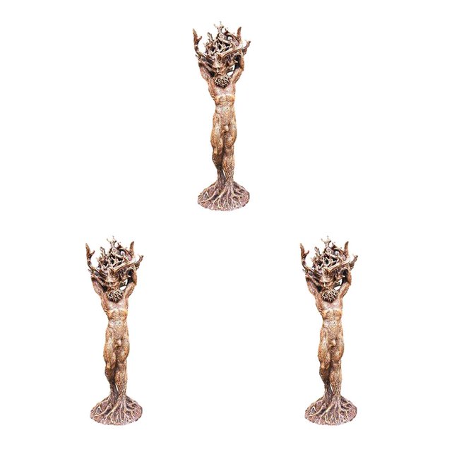 Monstrate Adorno de dríada, estatua de resina de hombre verde, figuritas, manualidades de jardín, decoración del hogar Type1 NO1