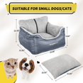 thumbnail image 2 of Asiento de coche para perros BurgeonNest, lavable, suave, gris, 11 kg, 2 of 6