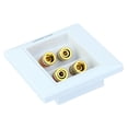 thumbnail image 2 of 86x86mm 4 Binding Post Banana Plug Face Plate Panel Speakers, 2 of 5