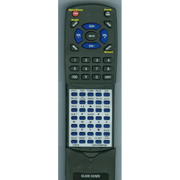 Replacement Remote for CURTIS RTDVD6019B, DVD6019B