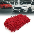thumbnail image 2 of REGALWOVEN Red Microfiber Chenille 8 Shape Washing Brush Sponge Pad Cleaning Tool for Car, 2 of 4