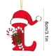thumbnail image 4 of Colgante de árbol de Navidad de acrílico 2D con letras | Juego de 26 adornos con iniciales del alfabeto para decoración navideña, 4 of 6