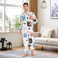 thumbnail image 3 of Adult Onesie Cat with Face Zipper One-Piece Pajamas Unisex with Pockets, 3 of 6