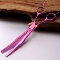 thumbnail image 6 of Professional Dog Grooming Scissors Pet Curved Thinning Shears 7.0 Inches Extremely  Blades 440C Stainless Steel  Smooth Motion Fine Cut for Dogs and Cats Multicolored, 6 of 7