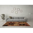 thumbnail image 3 of Ahgly Company Indoor Square Patchwork Brown Transitional Area Rugs, 7' Square, 3 of 4