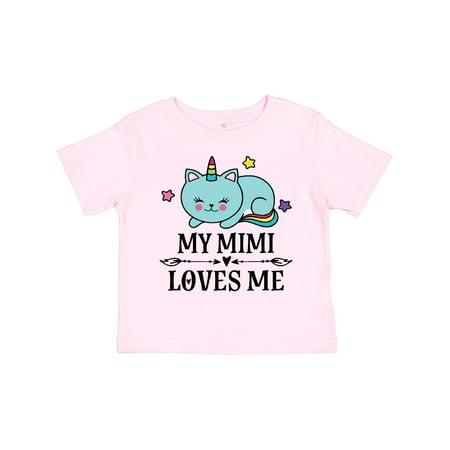 

Inktastic Mimi Loves Me Unicorn Cat Gift Toddler Toddler Girl T-Shirt