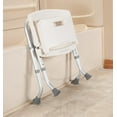 thumbnail image 6 of Folding Bath Seat with Back Support, Portable Shower Bench, White, 6 of 6