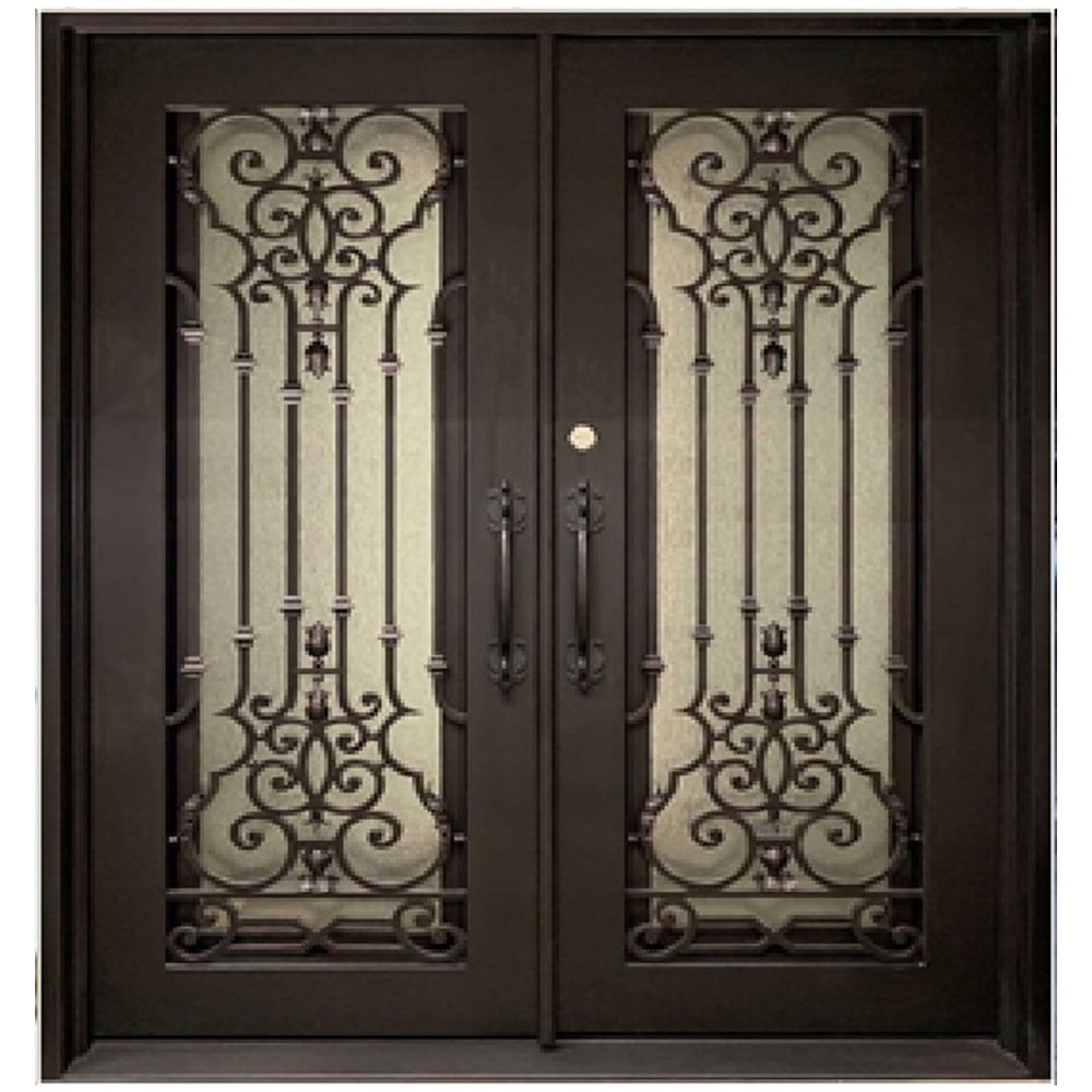 Eldorado Eris Iron doors, Modern Black, 62" x 81"
