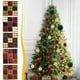 thumbnail image 1 of 44 piezas de bolas de terciopelo navideño • Set de adornos de árbol de Navidad de plástico flocado – Adornos decorativos colgantes rojos y verdes 8cm 4cm • Decoración festiva duradera para árbol de, 1 of 7