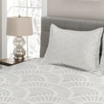 thumbnail image 2 of Ambesonne Grey and White Quilted Coverlet 3 Pcs, Vintage Circles, Queen Size, Warm Taupe White, 2 of 4