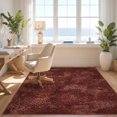 thumbnail image 3 of Design&I 2'x3' Washable Throw Rug Low Profile Daily Traffic Ready Accent Boho Abstract Distressed Tonal Faded Plush Minimalist Detailing Solid Flowing for Hallway, Laundry Room, 3 of 7