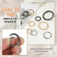 thumbnail image 4 of Uxcell Spring O Rings, Metal Round Clips Keyrings Snap Buckle Clasps for Keychains Bags Purses Straps Dog Leashes DIY Crafts Black 1.1 Inch, 4 of 7