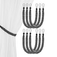 thumbnail image 1 of Uxcell 6-Set Sujetadores de Cortina con Ganchos Metálicos Negros para Ventanas de Hogar/Decoración de Pared/Dormitorio/Oficina, 1 of 1