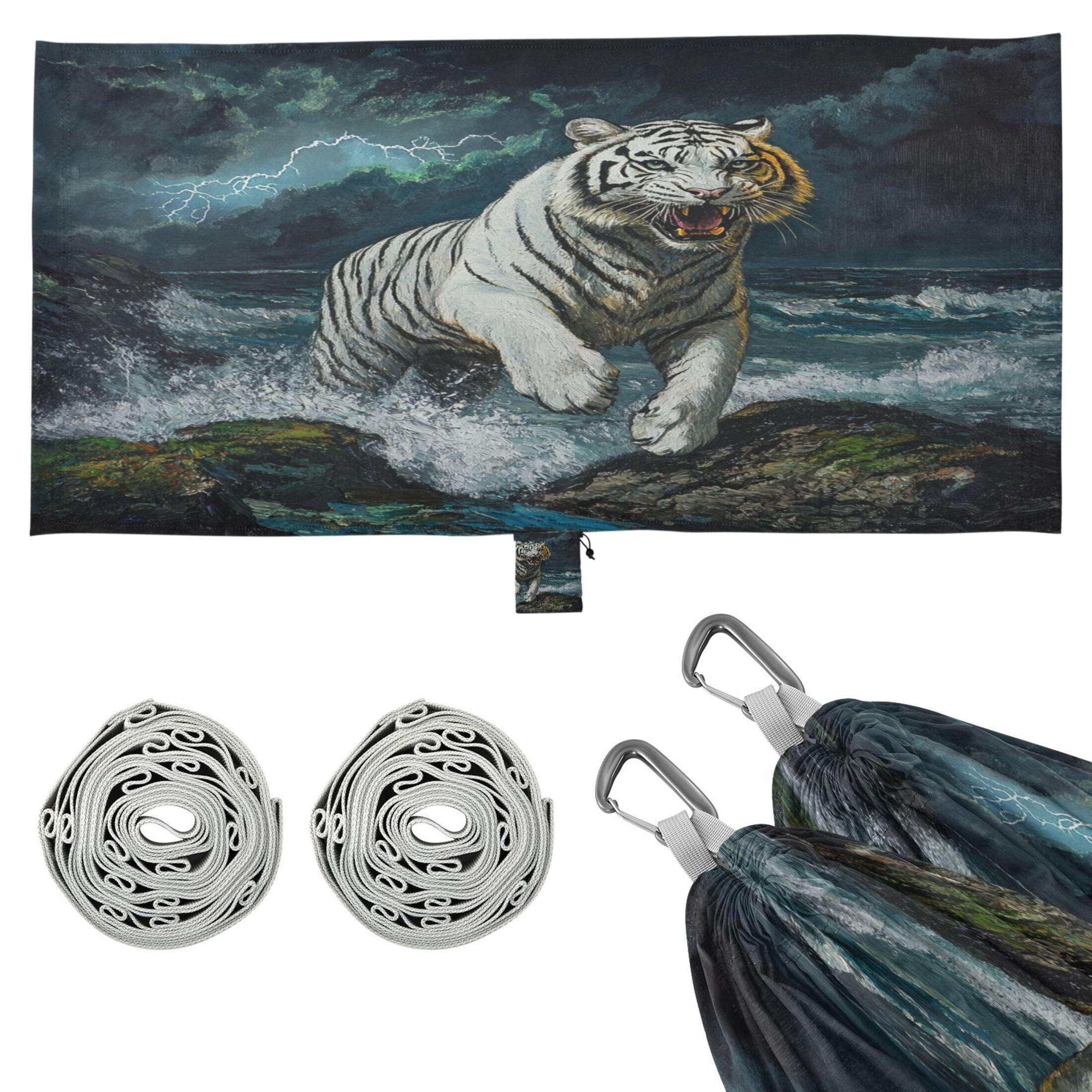 Hammock Camping Hammock Nylon Portable Hammock Travel Camping Hammock The Tiger by The Sea