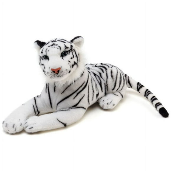 Realistic Stuffed Animals Tiger Toys Plush (White,26CM