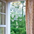 thumbnail image 4 of JMKQLZ Natural Shell Wind Chime with Butterfly Motifs, Decorative Hanging Ornament for Balcony and Bedroom, Elegant Home Decor with Colorful Details and Gentle Sounding Bells, 4 of 6
