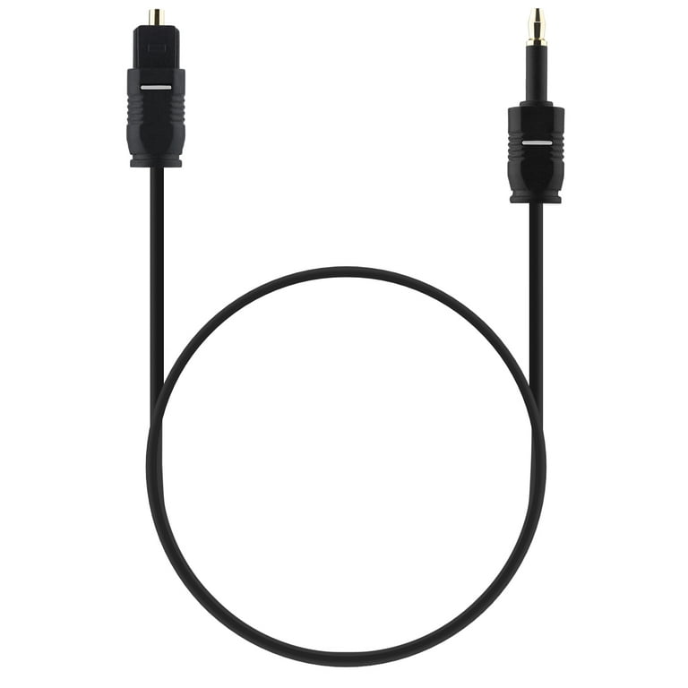 Held og lykke Funktionsfejl besøgende Toslink to Mini Toslink Cable (6 FT), Fosmon Digital Optical Audio Male to  Male S/PDIF Fiber Optic Cord for Apple MacBook Pro, Mac Pro/Mini, iMac,  Chromecast Audio, & More - Walmart.com