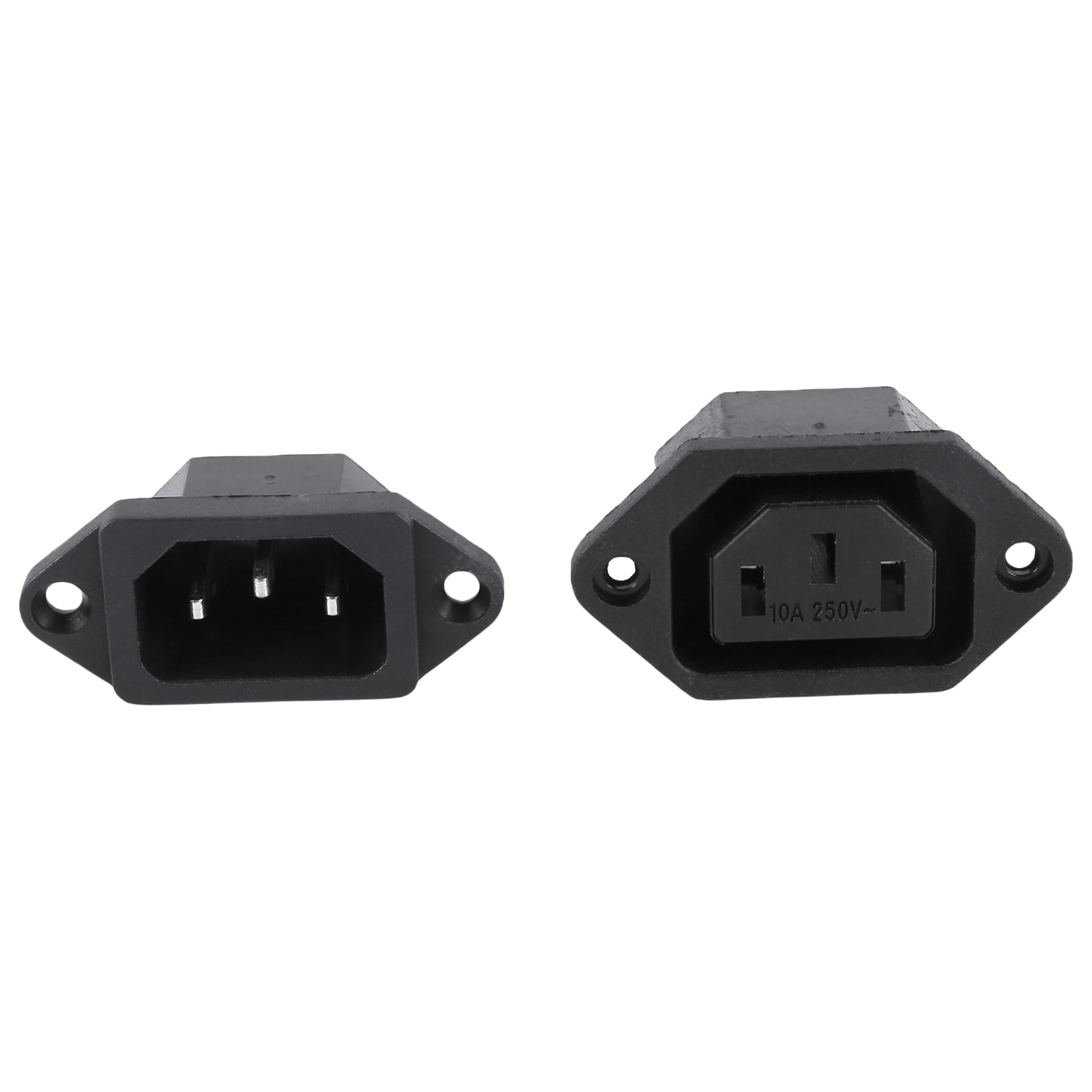 IEC C14 C1 32 pcs 3-pin chassis panel mount plug connector AC 250V 10A ...