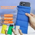 thumbnail image 4 of Insulated Drawstring Phone Pouch for IPhone 16 Pro Max, Quilted Cold-Weather Storage Bag for IPhone 15/16 Plus, 4 of 6