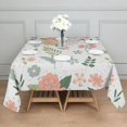 thumbnail image 4 of Floral 42" Square Waterproof Tablecloth, Floral Print Polyester Table Cover, 4 of 6