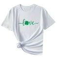 thumbnail image 1 of Camiseta de manga corta con estampado de cuatro hojas del día de San Patricio para mujer Fridja gope1736, 1 of 3