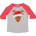 thumbnail image 3 of Inktastic Christmas Cute Reindeer in Santa Hat Boys or Girls Toddler T-Shirt, 3 of 5