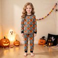 thumbnail image 2 of NOEGOEU 2-9 Years Toddler Boys Girls Halloween Pajamas Kids Long Sleeve Cute Sleepwear Set (Orange,4-5 Years), 2 of 6