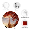 thumbnail image 4 of Honeii Eiffel Tower Print Elegant Bone China Decorative Plate, Porcelain Plate,Art Crafts,Ceramic Ornaments for Home Office Wall Decor-10in, 4 of 6