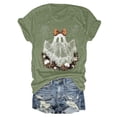 thumbnail image 6 of felwors Halloween women's shirt 2025 cute ghost cotton shirt autumn pumpkin T-shirt round neck pattern T-shirt casual short sleeved top Light Green, XXXL, 6 of 6