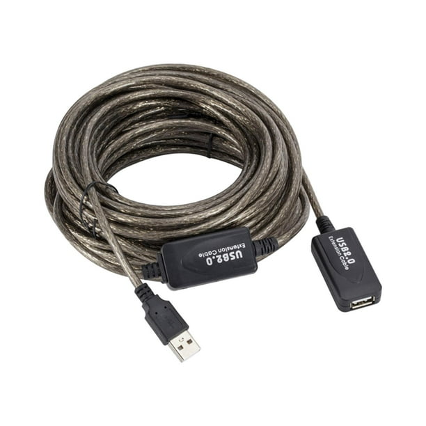 Cable de extensión USB Transmisión estable Chip incorporado Compatible con auriculares 15 metros