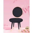thumbnail image 2 of Pemberly Row Velvet & Metal Upholstered Accent Chair in Black (Set of 2), 2 of 4