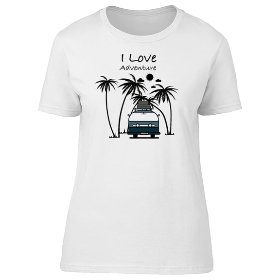 I Love Adventure Tropical Summer Tee Men's -Image by Shutterstock