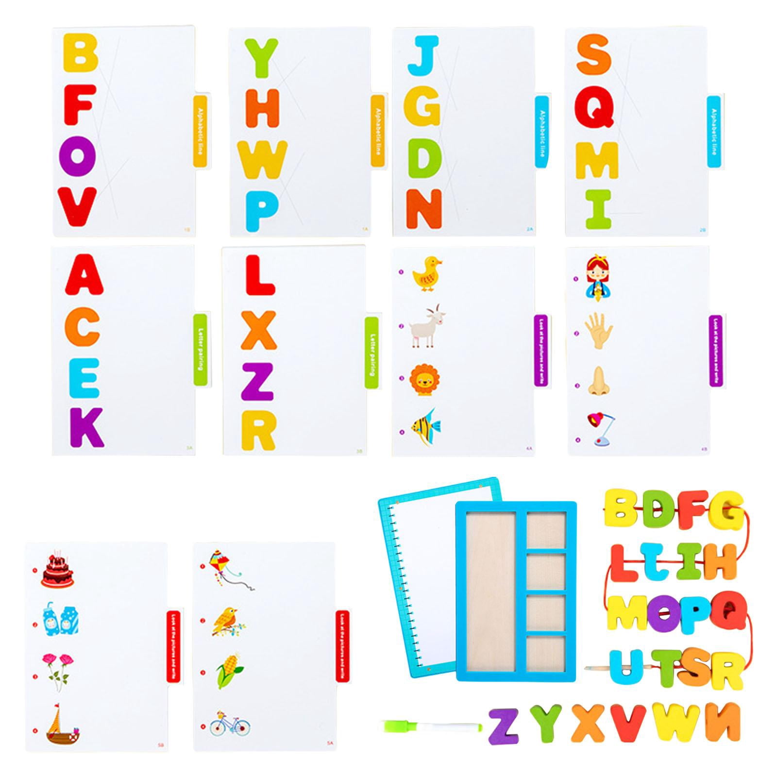 LeeQinersw Functional Matching Game Drawing Board Memory Game for Gift Interaction Activity Alphabet