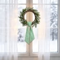 thumbnail image 4 of Gingham Wreath Sash, Scalloped Wavy Edge Ribbon Streamer for Front Door Decor, Modern Fabric Bow, 4 of 6