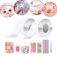 thumbnail image 1 of Cinta adhesiva de doble cara Blow Bubbles para juguetes sensoriales para niños, cinta adhesiva transparente reutilizable para manualidades, cinta que , 2 uds claro, 5 cm 5 cm 10 cm Macarena Cintas de doble cara, 1 of 8