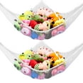 2Pcs Stuffed Animal Storage Net,Set of 2,83*59*59in Toy Organizer