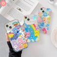 thumbnail image 3 of Funda De Oso De Dibujos Animados Colorido Para El Cuidado Del Arco Iris Compatible Con iPhone 7Plus 11 13 14 12 Pro MAX XR 7 6 8 6S Plus X XS Cute Little Bear Tag A Prueba De Golpes Airbag Suave Tpu C, 3 of 4