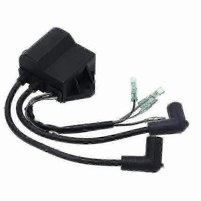 cdi coil pack ignition unit compatible with suzuki outboard dt20/dt25/dt30 32900-96340 Nuevo módulo CDI negro de ABS, vista 3/4 frontal con tres cables de alta tensión y botas en ángulo, patillas de montaje y conectores con funda; reemplaza la pieza 32900-96340 para motores Suzuki 2‑T DT20/DT25/DT30 y suele utilizarse para reparaciones rápidas de motores fuera de borda.