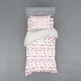 thumbnail image 2 of Ambesonne Vintage Bedding Set 4 Pcs, Girly Curly Stems, Queen, Pink Reseda Green, 2 of 3