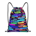 thumbnail image 1 of Drawstring Backpack, Men Ladies Waterproof Sports Backpack Gym Bag-Colorful Texture Art Pattern-Small Size, 1 of 8