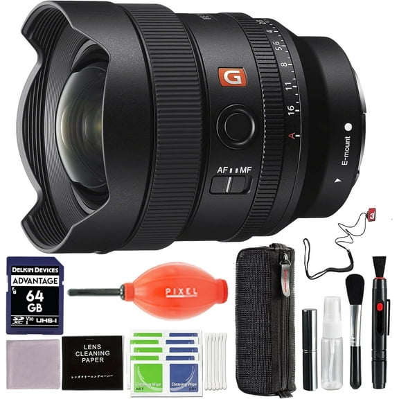 Sony FE 14mm F1.8 GM Full-Frame Large-Aperture Wide Angle Prime G Master Lens with Pixel Advanced Accessories Blower, Cleaning Kit & more | Sony SEL14F18GM