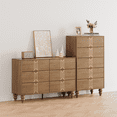 thumbnail image 3 of 5 Drawer Dresser with Deep Drawers for Bedroom, Modern Wooden Chest Dresser with Deep Drawers with Vintage Pattern Design, 3 of 9