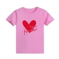 thumbnail image 1 of T-shirts Assortis pour la Famille, T-shirts à Col Rond en Coton pour Adultes et Enfants, Ensembles de Tenues Familiales Confortables pour Photos et Usage Quotidien, 1 of 5