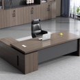 thumbnail image 2 of Student Storage Reception Office Desk Monitor Modern Conference Wood Computer Desks Office Executive Escritorio Office Furniture My Lux Decor Round, 2 of 16