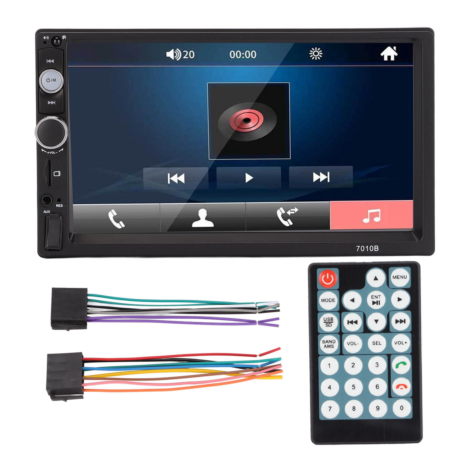 Suodoka 7 Inch Car MP5 Player Multimedia Stereo Receiver Bluetooth Mirror Link Double DIN In-Dash Touchscreen Head Unit Support Apple Android FM Radio 4x60W [cite: 8, 9]