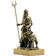 Bronze Plated Hades with Cerberus Statue 6 in