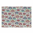 thumbnail image 1 of Owls Cutting Board, Owls Happy Hipster Modern Repeated Animals Pattern Illustration, Decorative Tempered Glass Cutting and Serving Board, Small Size, Orange Fuchsia Seafoam, by Ambesonne, 1 of 1