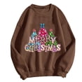 thumbnail image 2 of YANHAIGONG Merry Christmas Sweatshirts for Women 2024 Graphic Funny Shiny Christmas Tree Print Shirt Blouse Crew Neck Raglan Long Sleeve Cute Christmas Sweatshirts for Teen Girls Christmas Gifts, 2 of 3