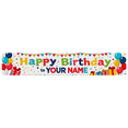 thumbnail image 2 of Happy Birthday Personalized Background Backdrop with Colorful Balloons and Gifts Banner for Party Supplies Photography Props Birthday Decoration, 2 of 7